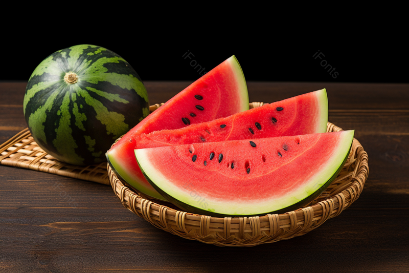 餐桌上的麒麟西瓜新鲜水果,高清,摄影图,摄影图片,图片大全,摄影图免费下载